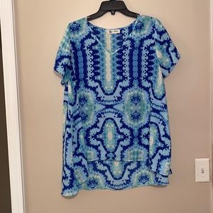 Buddy Love Blue Tye Dye Blouse